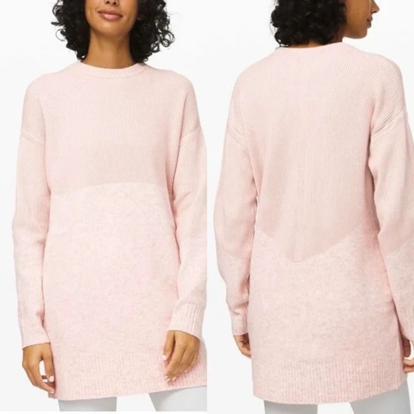Lululemon | Restful Intention Sweater Pink Bliss Heathered Pink Bliss Size S/M - Picture 1 of 12